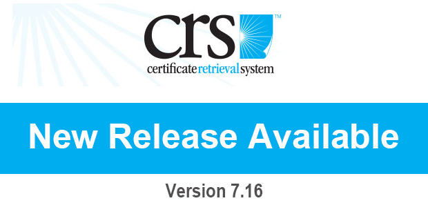 Certificate Retrieval System New Release v7.16