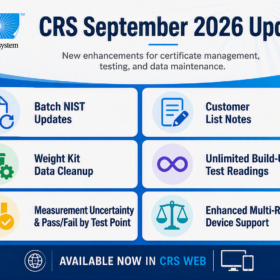 Certificate Retrieval System (CRS) New Features for the scale industry